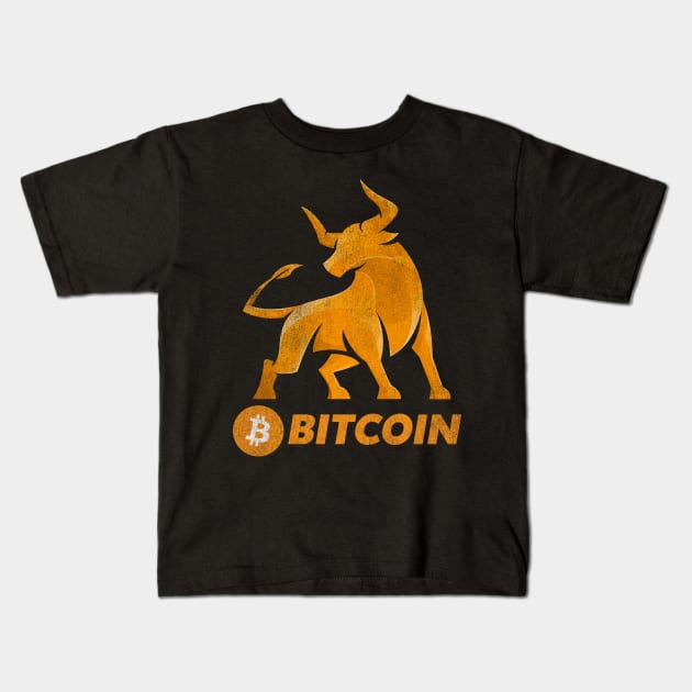Bull Market Bitcoin BTC Coin To The Moon Crypto Token Cryptocurrency Wallet Birthday Gift For Men Women Kids Kids T-Shirt by Thingking About